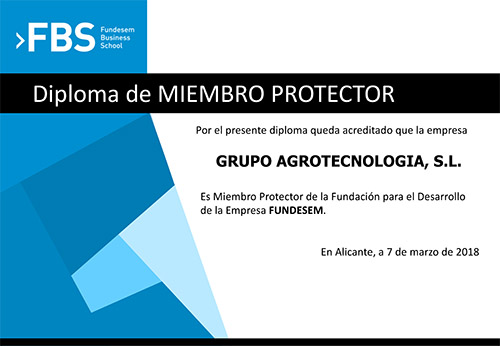 Diplomas FBS Grupo Agrotecnología, S.L
